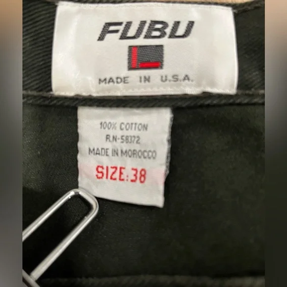 FUBU Baggy Denim Work Jeans, black, size 38 - Picture 4 of 4